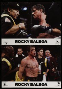 2e224 ROCKY BALBOA set of 2 Italian photobustas '06 director & star Sylvester Stallone w/Burt Young