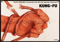 2e398 KUNG-FU Polish 27x38 '79 Pagowski artwork of fist & broken rope!