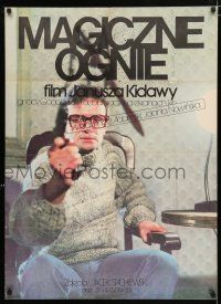 2e400 MAGIC FIRES Polish 27x38 '83 Janusz Kidawa's Magiczne ognie, image of man w/gun!