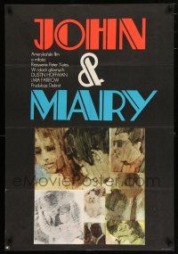 2e372 JOHN & MARY Polish 23x33 '69 Dustin Hoffman, Mia Farrow cool artwork by Marek Freudenreich!