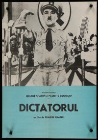 2e056 GREAT DICTATOR Romanian R50s Charlie Chaplin directs and stars, wacky WWII comedy!