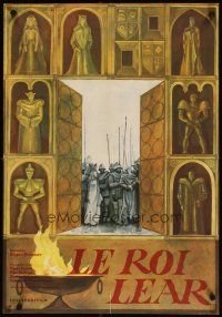 2e834 KING LEAR French Russian 22x32 '70 Russian version of Shakespeare's tragedy, cool art!