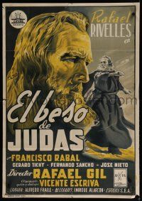 2e119 JUDAS' KISS Spanish '54 great different art of Rafael Rivelles in title role by Peris Arago!