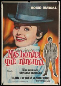 2e125 MAS BONITA QUE NINGUNA Spanish '65 pretty Rocio Durcal in cool hat!