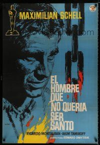 2e130 RELUCTANT SAINT Spanish '62 cool different art of Maximilian Schell by Mac!