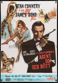 2e184 FROM RUSSIA WITH LOVE Swedish R79 Fratini art of Sean Connery as Fleming's James Bond 007!