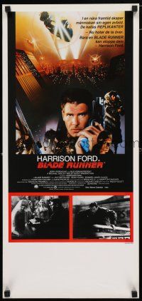 2e201 BLADE RUNNER Swedish stolpe '82 Ridley Scott sci-fi classic, Harrison Ford, Rutger Hauer!