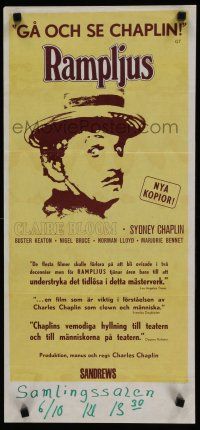 2e206 LIMELIGHT Swedish stolpe R73 cool different image of aging Charlie Chaplin!