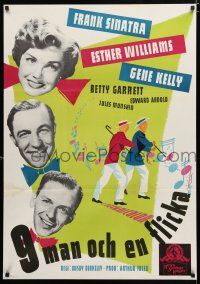 2e198 TAKE ME OUT TO THE BALL GAME Swedish '49 Sinatra, Esther Williams, Gene Kelly, baseball!