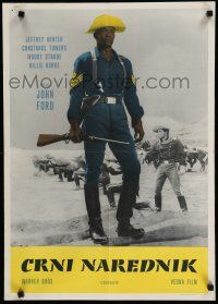2e471 SERGEANT RUTLEDGE Yugoslavian 20x28 '60 John Ford directed, great image of Woody Strode!