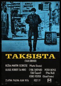 2e478 TAXI DRIVER Yugoslavian 19x28 '77 Robert De Niro walking, directed by Martin Scorsese!
