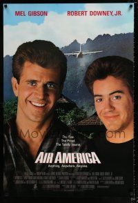2f031 AIR AMERICA int'l 1sh '90 Mel Gibson & Robert Downey Jr. are flying for the CIA!