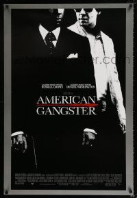 2f060 AMERICAN GANGSTER int'l DS 1sh '07 close-up of Denzel Washington, Ridley Scott directed!
