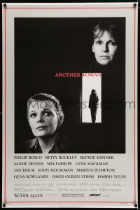 2f071 ANOTHER WOMAN 1sh '88 directed by Woody Allen, w/Gena Rowlands & Mia Farrow!