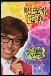2f090 AUSTIN POWERS: THE SPY WHO SHAGGED ME teaser 1sh '99 Mike Myers in title role!