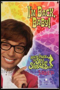 2f092 AUSTIN POWERS: THE SPY WHO SHAGGED ME teaser DS 1sh '99 Mike Myers in title role!