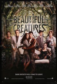 2f124 BEAUTIFUL CREATURES teaser DS 1sh '13 Alden Ehrenreich, Alice Englert, Jeremy Irons!