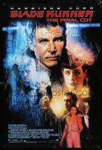 2f142 BLADE RUNNER DS 1sh R07 Ridley Scott sci-fi classic, art of Harrison Ford by Drew Struzan!