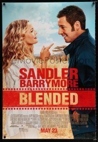 2f145 BLENDED advance DS 1sh '14 image of Adam Sandler & pretty Drew Barrymore!