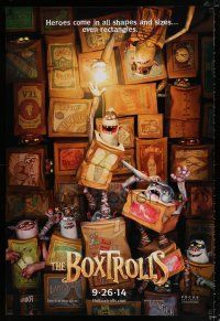 2f154 BOXTROLLS advance DS 1sh '14 heroes come in all shapes and sizes... even rectangles!