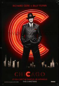 2f175 CHICAGO teaser 1sh '02 great full-length image of Richard Gere as Billy Flynn!
