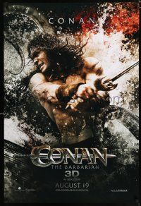 2f186 CONAN THE BARBARIAN teaser DS 1sh '11 cool image of Jason Momoa in title role!