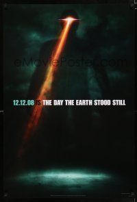 2f219 DAY THE EARTH STOOD STILL style B teaser DS 1sh '08 Keanu Reeves, cool sci-fi image!