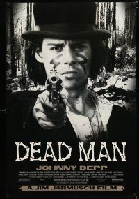 2f222 DEAD MAN DS 1sh '96 great image of Johnny Depp pointing gun, Jim Jarmusch's mystic western!