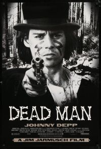 2f221 DEAD MAN 1sh '96 great image of Johnny Depp pointing gun, Jim Jarmusch's mystic western!
