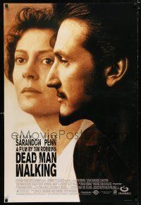 2f223 DEAD MAN WALKING DS 1sh '95 great close-up images of Best Actress Susan Sarandon, Sean Penn!