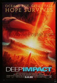 2f227 DEEP IMPACT advance DS 1sh '98 Robert Duvall, Tea Leoni, Heaven & Earth are about to collide!