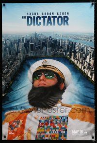 2f235 DICTATOR teaser DS 1sh '12 wacky artwork of Sacha Baron Cohen in the title role!