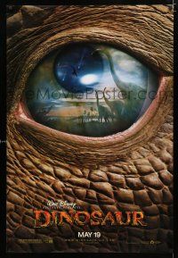2f240 DINOSAUR teaser DS 1sh '00 Disney, great image of prehistoric world in dinosaur eye!