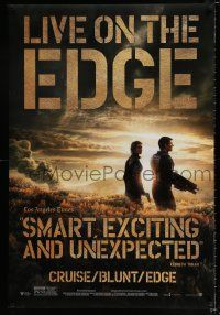 2f260 EDGE OF TOMORROW review teaser DS 1sh '14 Tom Cruise & Emily Blunt, live on the edge!