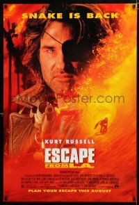 2f270 ESCAPE FROM L.A. advance 1sh '96 John Carpenter, Kurt Russell is back as Snake Plissken!