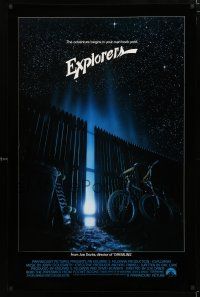 2f277 EXPLORERS int'l 1sh '85 directed by Joe Dante, the adventure begins in your own back yard!