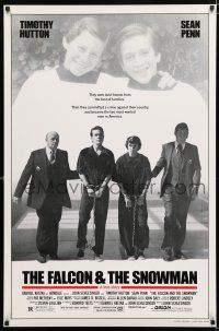 2f281 FALCON & THE SNOWMAN 1sh '85 Sean Penn, Timothy Hutton, John Schlesigner directed!