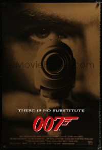 2f329 GOLDENEYE 1sh '95 Pierce Brosnan as secret agent James Bond 007, cool close-up!