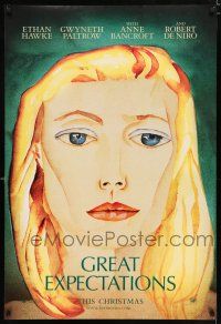 2f342 GREAT EXPECTATIONS style A teaser DS 1sh '98 close-up artwork of Gwyneth Paltrow!