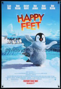 2f355 HAPPY FEET advance DS 1sh '06 George Miller animated penguins cartoon!
