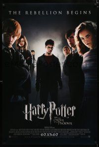 2f359 HARRY POTTER & THE ORDER OF THE PHOENIX advance DS 1sh '07 Daniel Radcliffe, Emma Watson!
