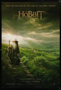2f371 HOBBIT: AN UNEXPECTED JOURNEY teaser DS 1sh '12 cool image of Ian McKellen as Gandalf!