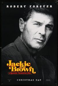 2f417 JACKIE BROWN teaser 1sh '97 Quentin Tarantino, close-up of Robert Forster!
