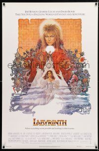2f444 LABYRINTH 1sh '86 Jim Henson, art of David Bowie & Jennifer Connelly by Ted CoConis!