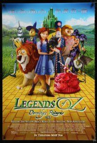 2f461 LEGENDS OF OZ: DOROTHY'S RETURN advance DS 1sh '14 image of cast on yellow brick road!