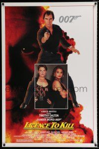2f465 LICENCE TO KILL 1sh '89 Timothy Dalton as Bond, Carey Lowell, sexy Talisa Soto!
