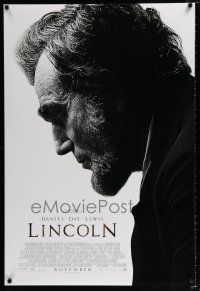 2f466 LINCOLN advance DS 1sh '12 Daniel Day-Lewis Best Actor Academy Award winner, Spielberg!