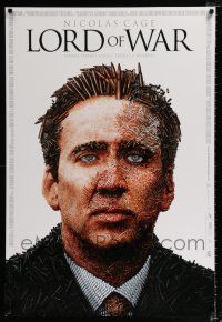 2f483 LORD OF WAR DS 1sh '05 wild bullet mosaic of arms dealer Nicolas Cage!