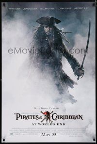2f597 PIRATES OF THE CARIBBEAN: AT WORLD'S END advance DS 1sh '07 Johnny Depp as Captain Jack!