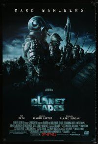 2f600 PLANET OF THE APES style C advance DS 1sh '01 Tim Burton, close-up image of huge ape army!